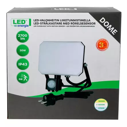 Valonheitin DOME 30W 2700lm IP43 PIR
- Valonheittimet - 6418536031346 - 2