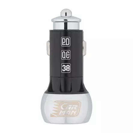 Carman Autolaturi USB-C + USB-A 38W - Tupakansytyttimet - 6410416414966 - 1