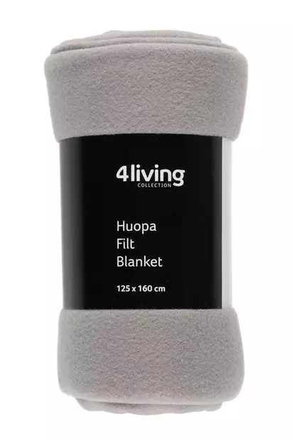vaaleanharmaa fleecehuopa - Torkkupeitot - 6410416226156 - 1