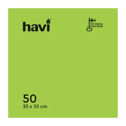 Servetti Havi lime 33cm - Lounas-servetit 33x33 - 6411632601116 - 1