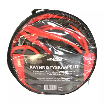 Käynnistyskaapelit 600A 5m 50mm² C-38 - Apukäynnistimet ja käynnistyskaapelit - 6430074697266 - 2