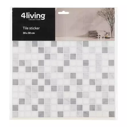 Laattatarra minimosaiikki valkoinen/harm - Sisustuskalvot - 6410416526836 - 2