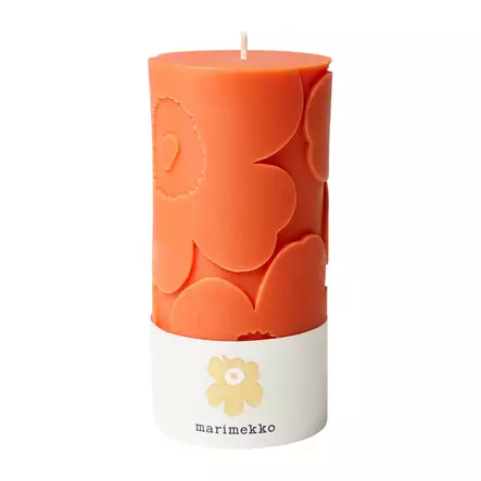 Marimekko Unikko pöytäkynttilä oranssi - Pallokynttilät ja pöytäkynttilät - 6411635010076 - 1