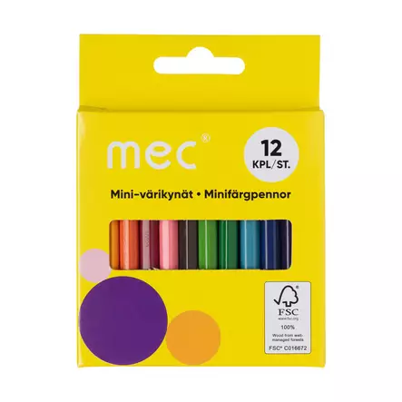 MEC MINI-VÄRIKYNÄT 12KPL - Puuvärikynät ja liidut - 6414505149906 - 1