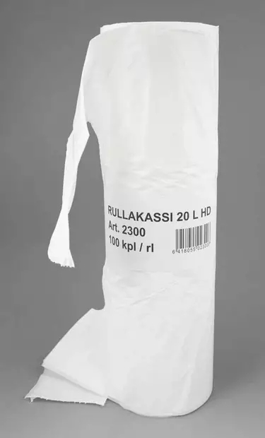 MUOVIKASSI SANGALLINEN OSTOSKASSI HD 20 L VALK, 100KPL - Roskapussit - 6418055023006 - 1