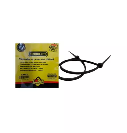 musta nippuside nippari - Kutistesukat, nippusiteet ja kiinnikkeet - 6430017701326 - 1