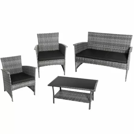 olsekeluryhm=C3=A4 parvekkeelle kaksi tuolia sohva ja p=C3=B6yt=C3=A4 - Ulkokalustesetit ja sohvaryhmät - 6410412616616 - 1