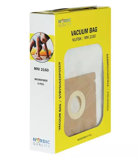 Pölynimuripussi, 5 kpl MNI 2160 Nordic Quality Vacuum - Pölypussit ja suodattimet - 5706470075986 - 1