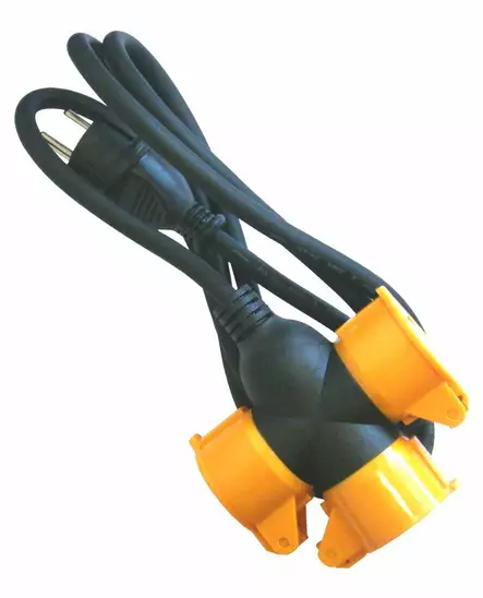 ULKOJATKOJOHTO 3-OSAINEN 1,5M 3G1,5mm² - Jatkojohdot, kaapelikelat ja tarvikkeet - 6438140274496 - 1