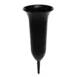 Hautamaljakko musta muovinen 26cm - Ulkoruukut - 6410412906496 - 1