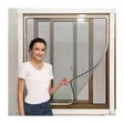 Magneettinen hyttysverkko 200x50cm musta - Hyönteisverkot ja oviverhot - 6438014269566 - 1