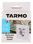 PISTORASIA 2xUSB+SCHUKO TARMO 3680W / 5V DC 2,1A - Pistorasiat, haaroittimet ja kytkimet - 6410413209176 - 2