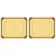 Tarjoilualusta kartonki kulta 2kpl 31x38cm - Vappukoristeet ja -tarvikkeet - 6410416433806 - 1