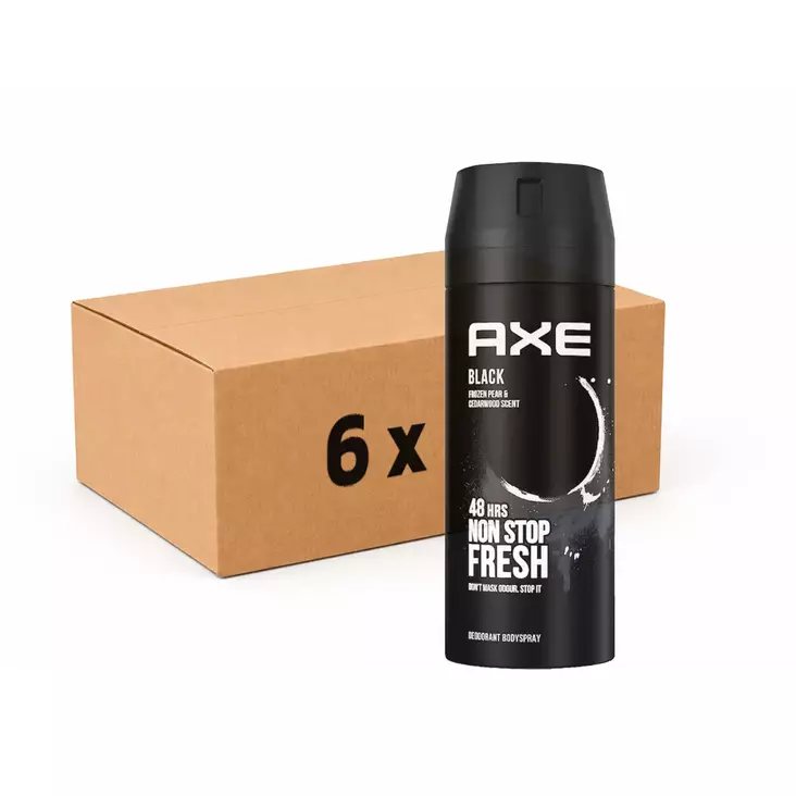 6 x Axe body spray 150ml Black - Miesten deodorantit - 8720181029240R6 - 1
