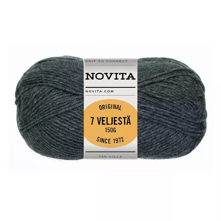 7- Veljestä 150g grafiitti - Sukkalangat - 6412618214016 - 1