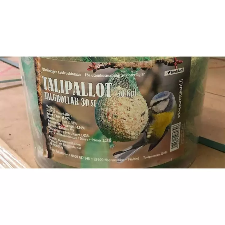 Talipalloämpäri 30kpl Tintti - Lintujen talviruokinta, siemenet & talit - 6420614080306 - 1