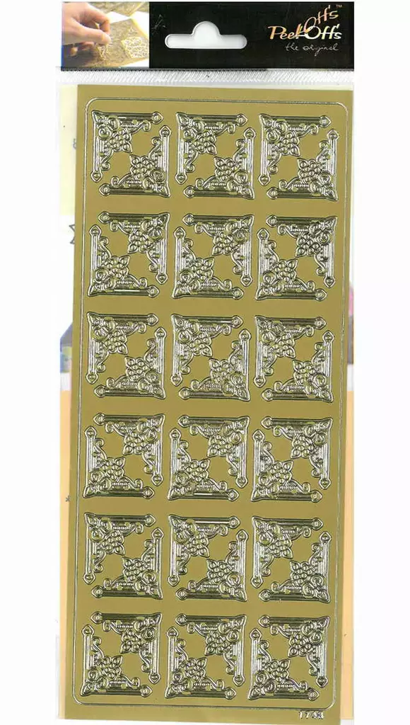 ÄÄRIVIIVATARRA KULMAT KULTA - Tarrat ja kiiltokuvat - 6417715095186 - 1