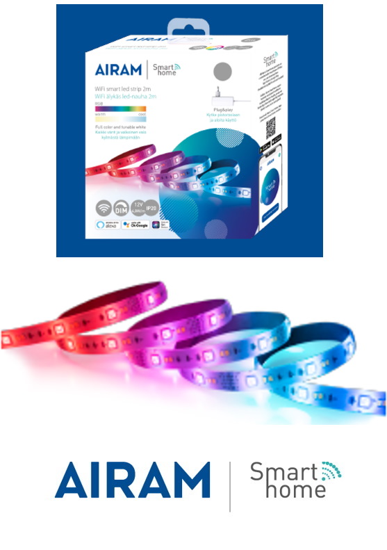Alyvlaisin led valonauha airam smarthome - LED valonauhat - 6435200280886 - 1