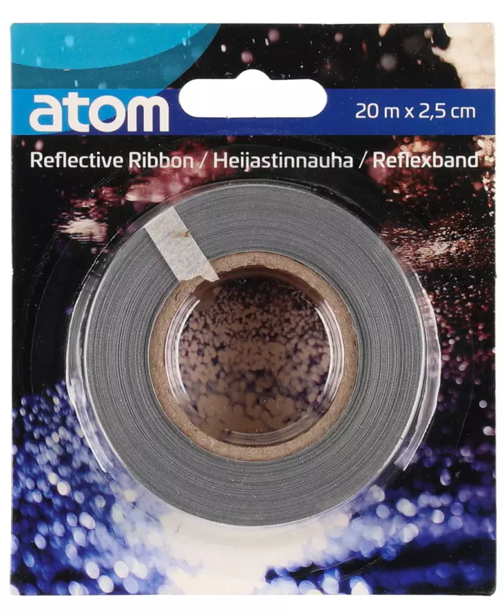 Atom Heijastava nauha 20 m x 2,5 cm - Heijastimet - 6410412951656 - 1