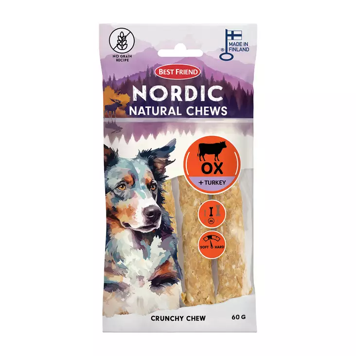 Best Friend Nordic härkä+kalkkuna 60g - Koiranruoat ja herkut - 5700551172366 - 1