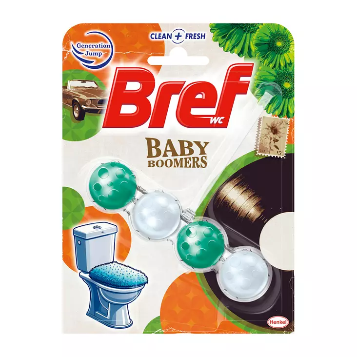 WC-raikastin Bref 50g Boomers Mint&pine - WC-puhdistusaineet - 7332531129466 - 1