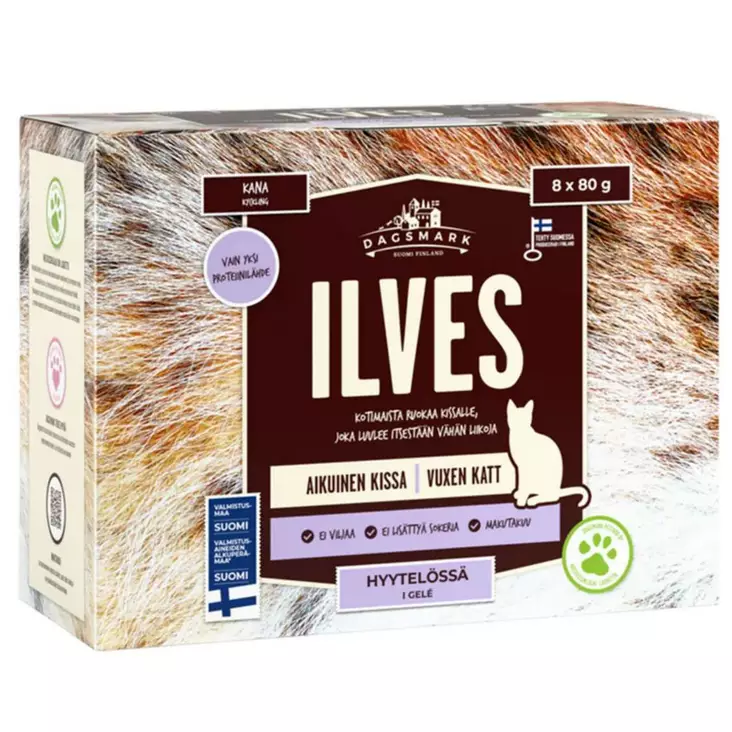 Dagsmark Ilves 8x80G Hyytelössä - Kissanruoat ja herkut - 6430066381876 - 1