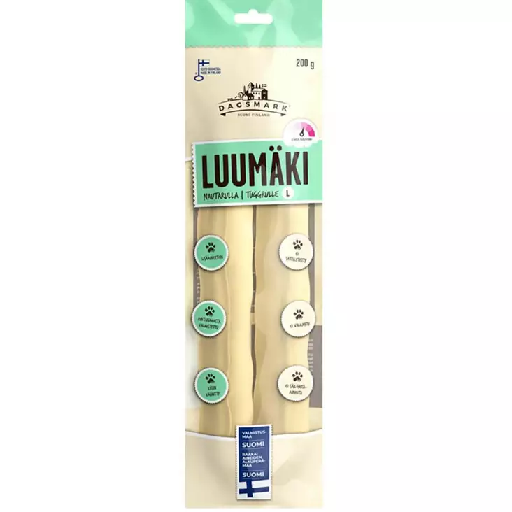 Dagsmark Luumäki Nautarulla L 200G - Koiranruoat ja herkut - 6430066380756 - 1
