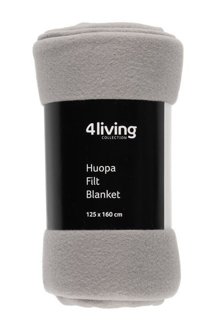 vaaleanharmaa fleecehuopa - Torkkupeitot - 6410416226156 - 1