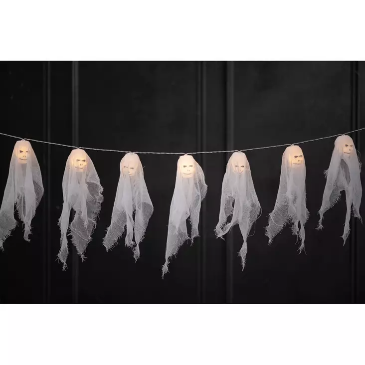Halloween huntuinen pääkallo LED-valoket - Halloween koristeet ja -tarvikkeet - 6410416595436 - 1