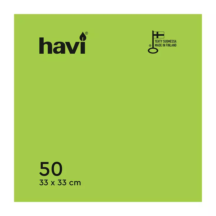 Servetti Havi lime 33cm - Lounas-servetit 33x33 - 6411632601116 - 1