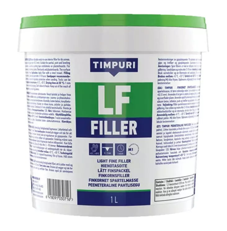 HIENOTASOITE TIMPURI FILLER LF 1L - Liimamassat ja tiivistysmassat - 6418091030716 - 1