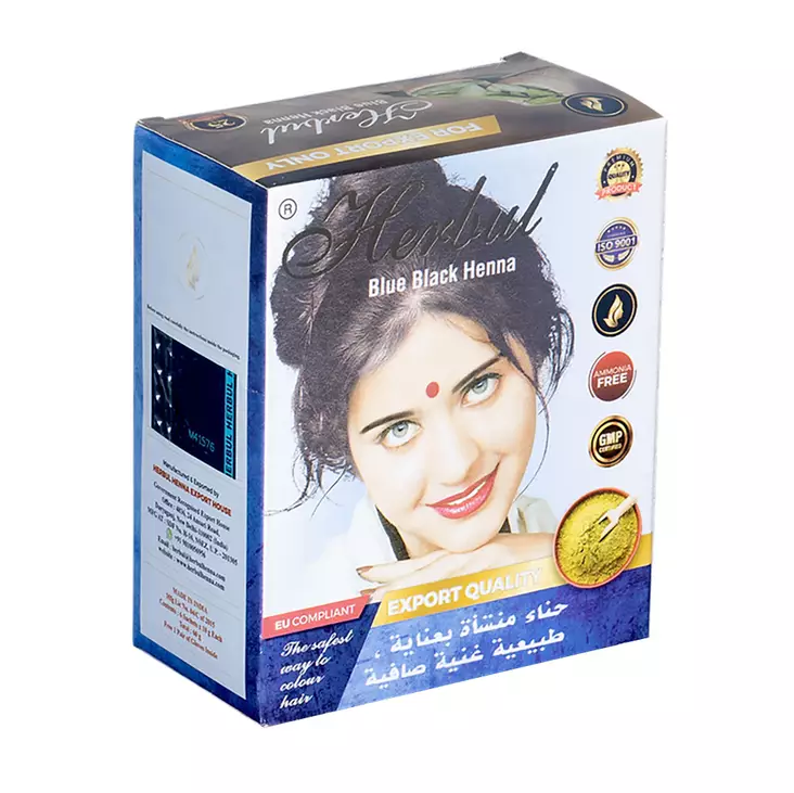 Hiusväri Herbul blue black Henna 6x10g - Hiusvärit ja sävytteet - 8694677100006 - 1