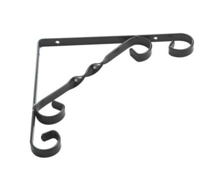 HYLLYNKANNATIN ORNAMENT 200*200MM MUSTA - Hyllynkannattimet ja seinäkiskot - 8711253552216 - 1