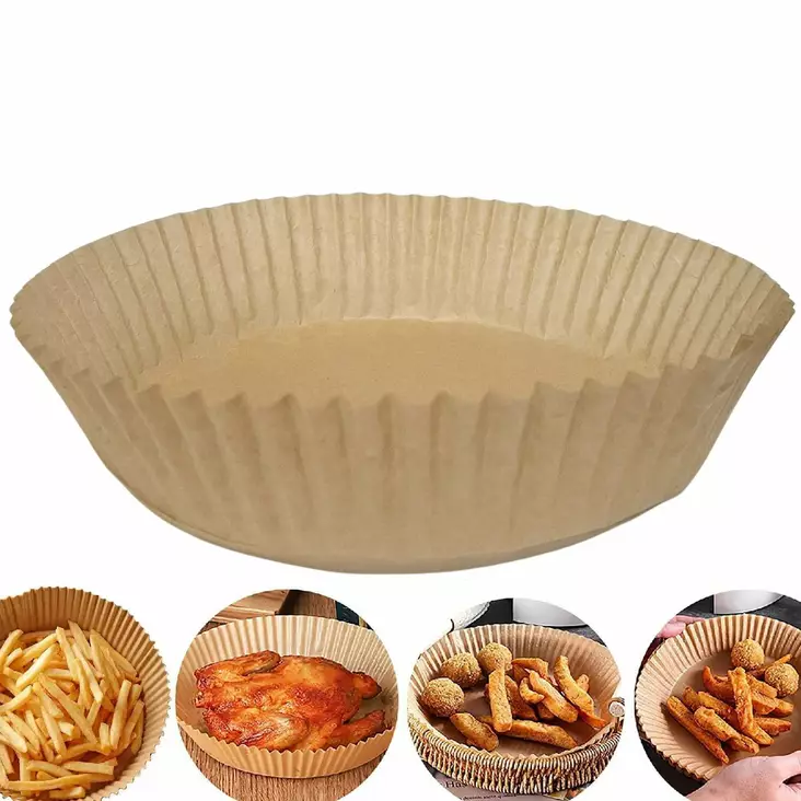 Ilmafriteerauskeittimen suojapaperi 50kpl/pkt Airfryer - Airfryer silikonisuojat ja suojapaperit - 6438159896146 - 1