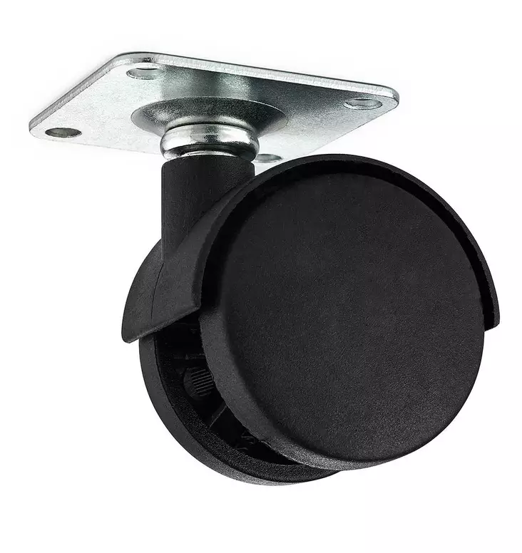 KALUSTEPYÖRÄ 50mm LEVYLLÄ Teräs 1440 HABO - Kalustepyörät - 7317900052576 - 1