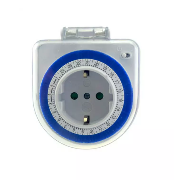 Kellokytkin IP44 -40 ajastin 24H sisä- ja ulko ajastinkello - Pistorasiat, haaroittimet ja kytkimet - 6438140935816 - 1