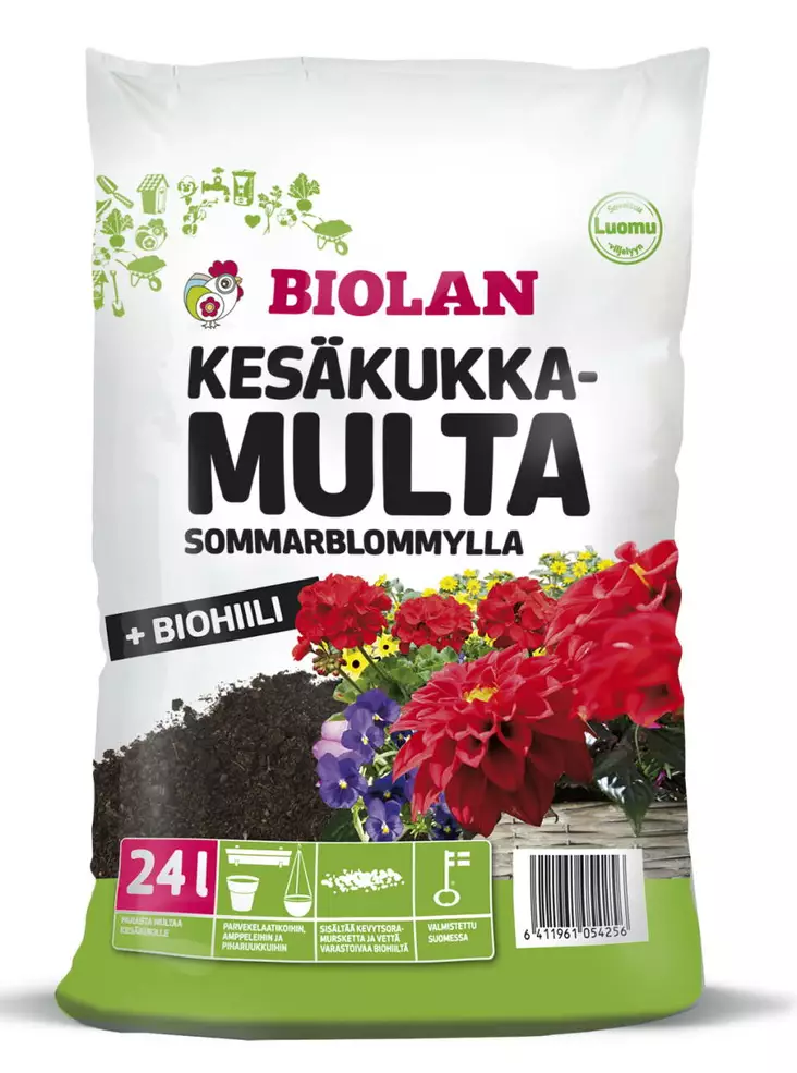 KESÄKUKKAMULTA 24L BIOLAN - Kukkamullat - 6411961054256 - 1