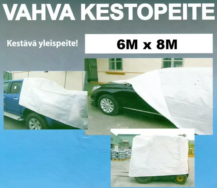 Kestopeite 6X8m vahva 200G/m2 pressu - Kestopeitteet - 6438168050096 - 1