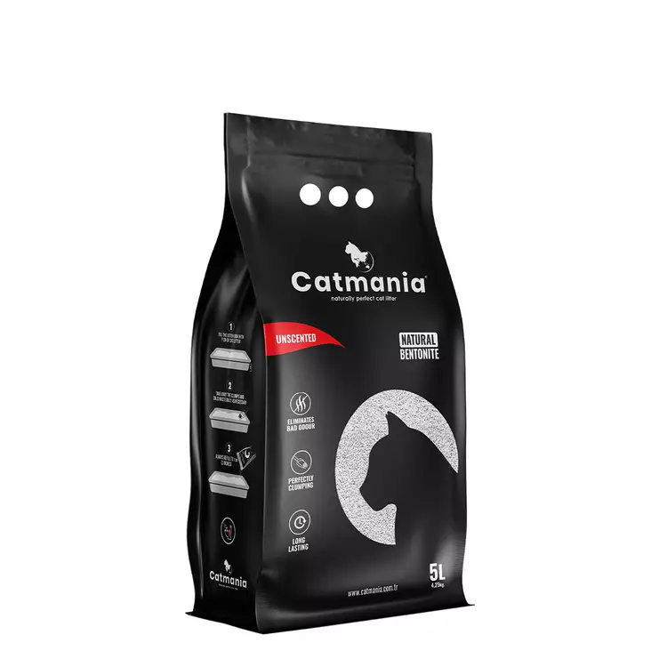 Kissanhiekka Hajuton 5 L Catmania - Kissanhiekat ja hiekkalaatikot - 8682162004106 - 1