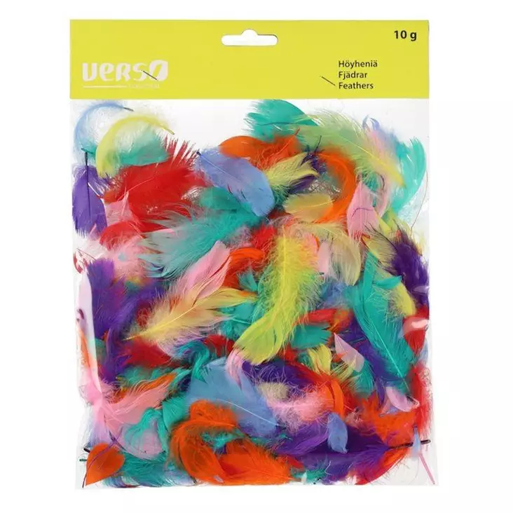 Koristehöyhenet värimix 10g - Pääsiäis koristeet ja -tarvikkeet - 6410413036246 - 1