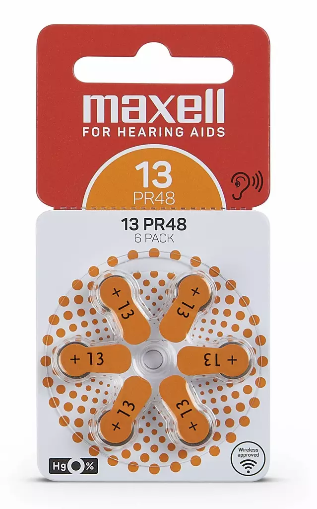 KUULOKOJEPARISTOT 6KPL 13 MAXELL - Kuulokojeparistot - 4043752443226 - 1