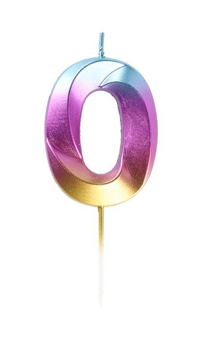 kakkukynttil=C3=A4 numero 0 - Juhlakoristeet ja -tarvikkeet - 6410416186306 - 1