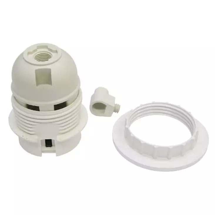 Lampunpidike E27 kierteell=C3=A4 valkoinen - Valaisimien lisävarusteet - 6438140944146 - 1