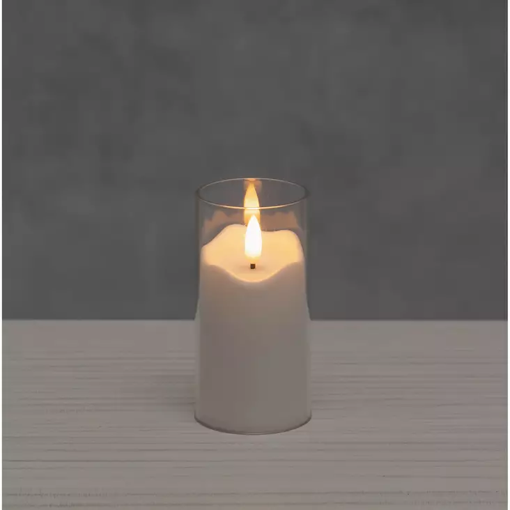 3D LED-pöytäkynttilä 10,5 cm läpinäkyvä - LED-kynttilät - 6410416578866 - 1