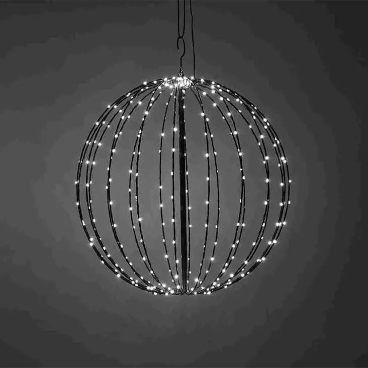 LED valopallo musta 50cm 272l - Valosarjat verkkovirta - 6438506003586 - 1