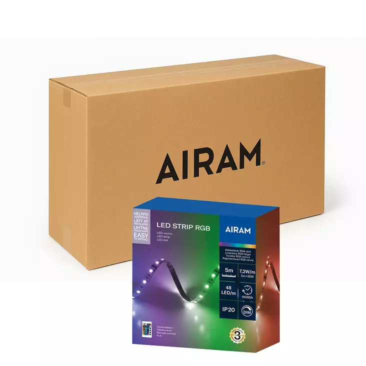 LED Strip Power 24V IP20 RGB 5m 10 KPL - LED valonauhat - 835756 - 2