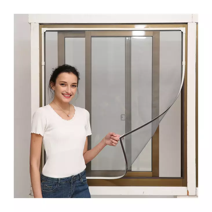 Magneettinen hyttysverkko 200x50cm musta - Hyönteisverkot ja oviverhot - 6438014269566 - 1