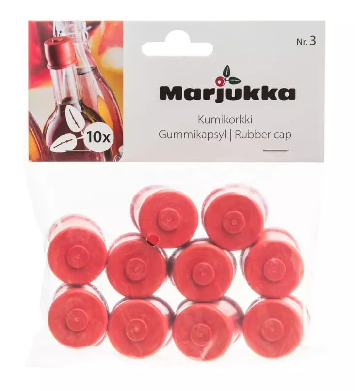 Kumitulppa. - Lasipullot, purkit ja säilöntä - 6410410198176 - 1