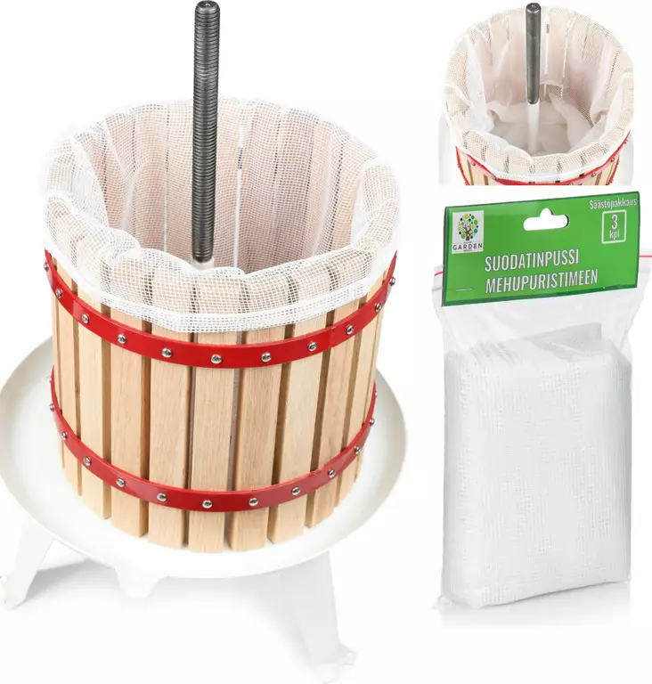 Mehupuristimen suodatinpussi 18 L 3 kpl - Mehupuristimet ja tarvikkeet - 6438168104416 - 1