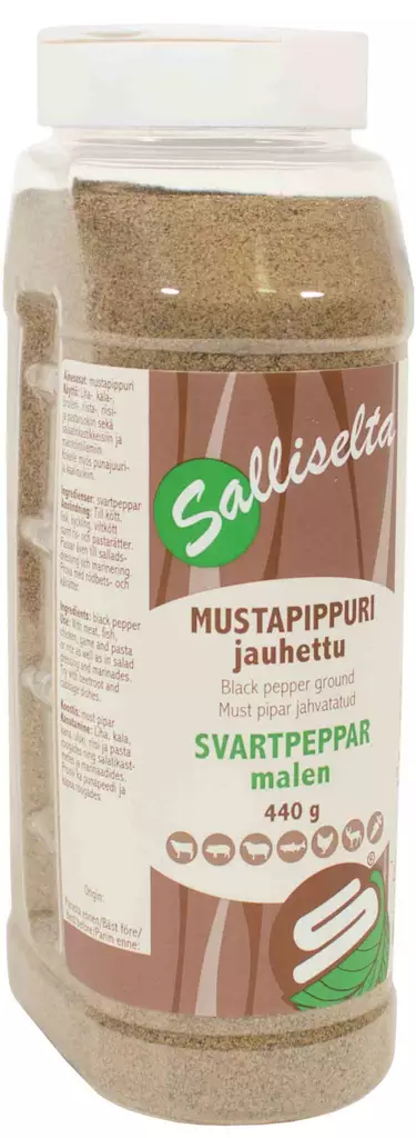 Mustapippuri jauhettu 440G Sallinen - Mausteet - 6436501005246 - 1